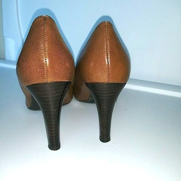 Franco Sarto Brown Leather Pumps Size 8.5 - Picture 5 of 8
